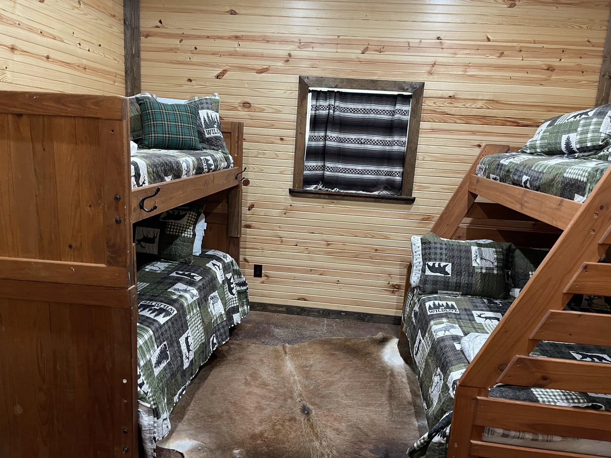 Bunk room inside the WOW Ranch lodge
