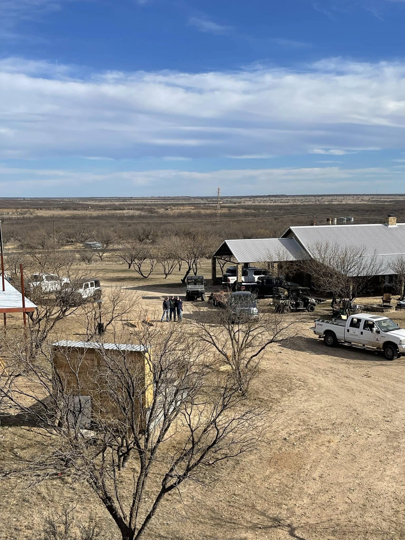 View across the WOW Ranch lodge and surrounding Texas country